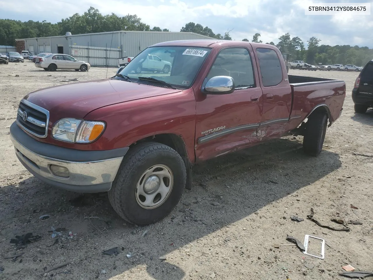 2000 Toyota Tundra Access Cab Sr5 VIN: 5TBRN3412YS084675 Lot: 66518674