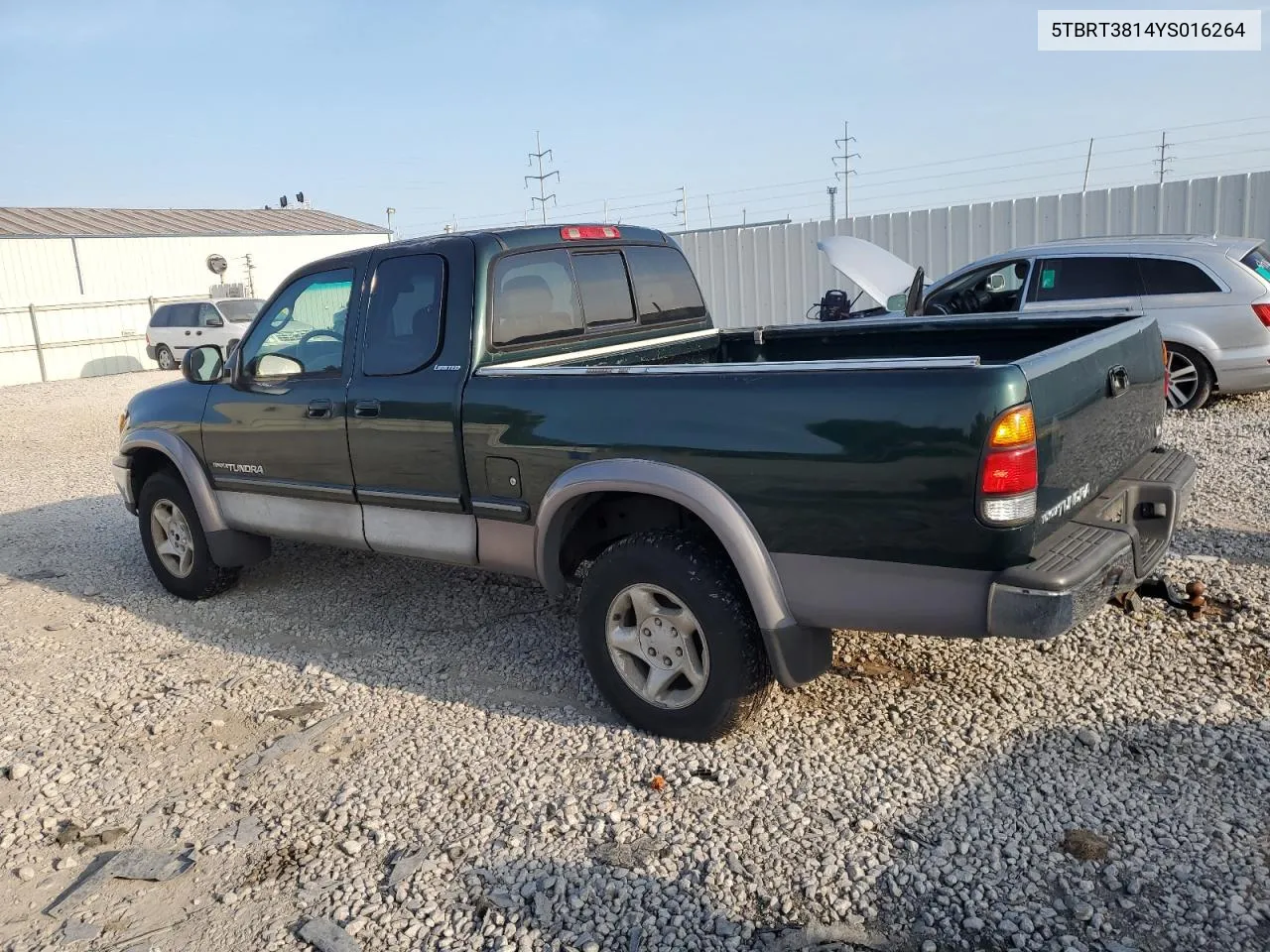 2000 Toyota Tundra Access Cab Limited VIN: 5TBRT3814YS016264 Lot: 66900344