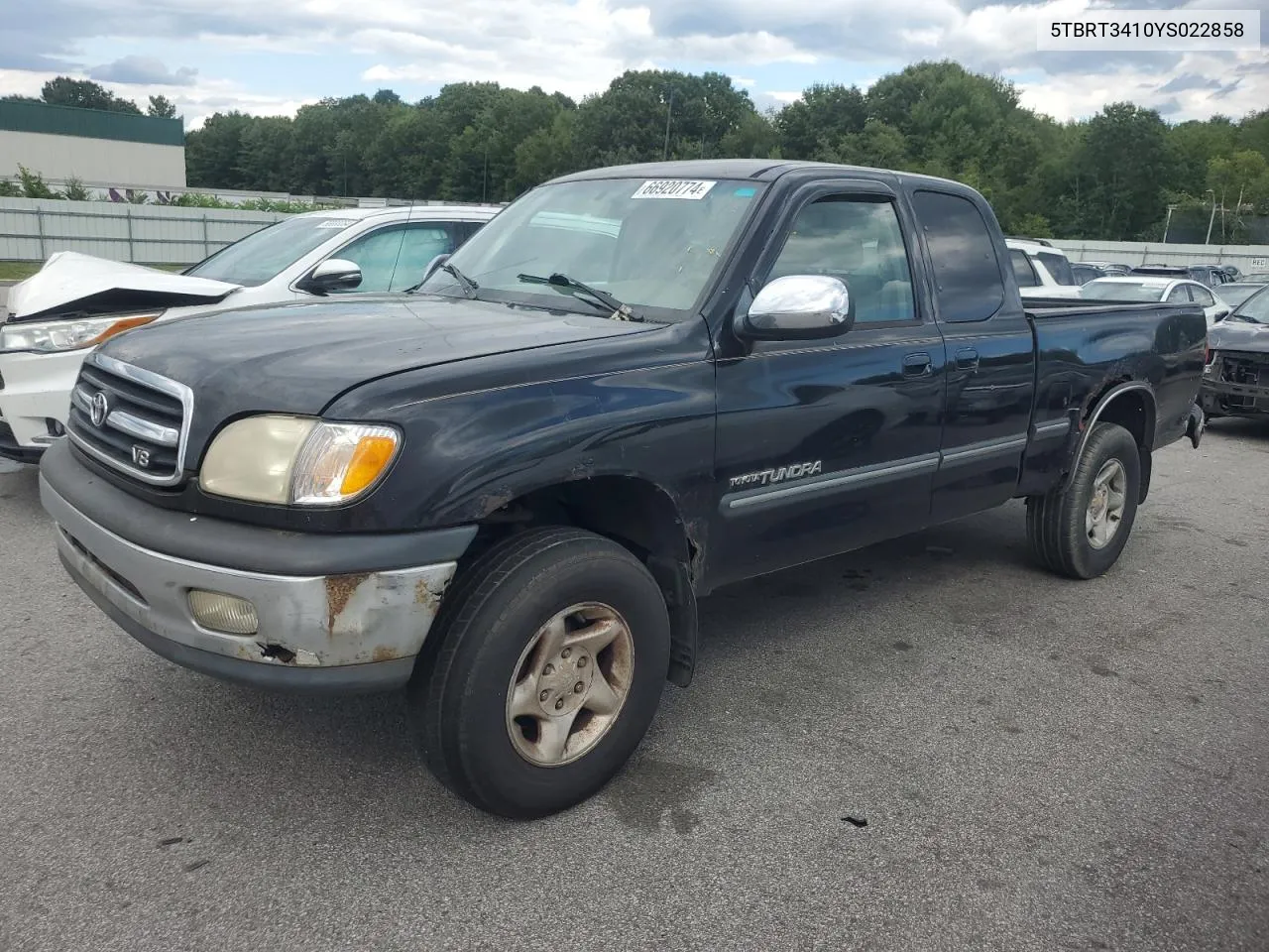 2000 Toyota Tundra Access Cab VIN: 5TBRT3410YS022858 Lot: 66920774