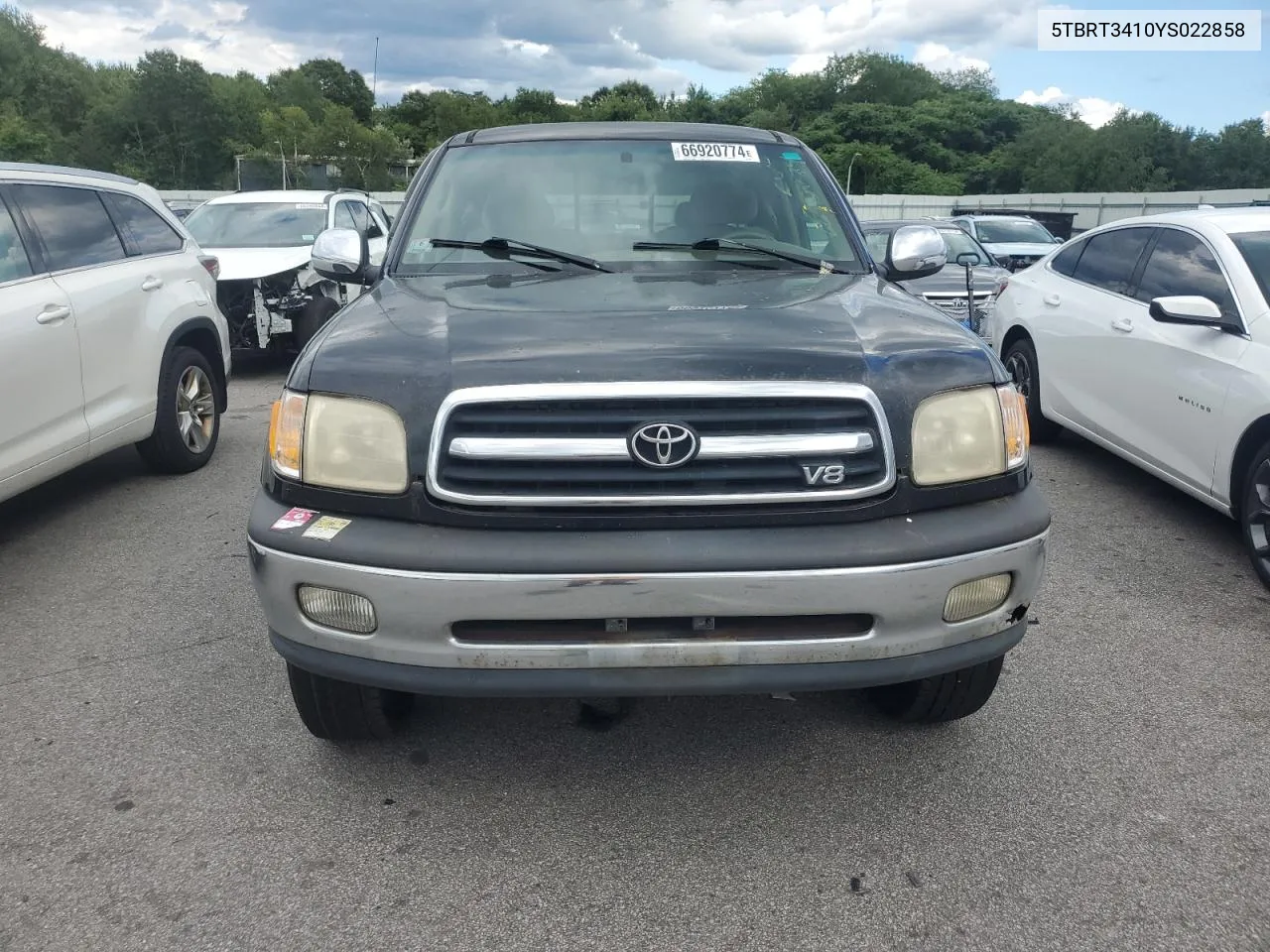 2000 Toyota Tundra Access Cab VIN: 5TBRT3410YS022858 Lot: 66920774