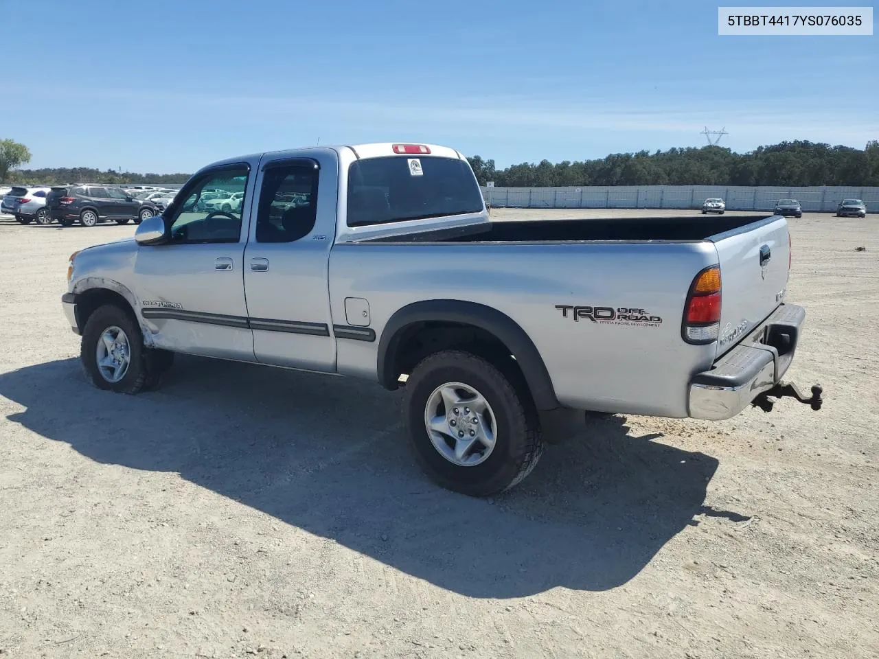 2000 Toyota Tundra Access Cab VIN: 5TBBT4417YS076035 Lot: 68173614