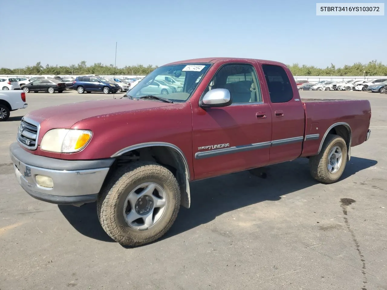 2000 Toyota Tundra Access Cab VIN: 5TBRT3416YS103072 Lot: 69274894