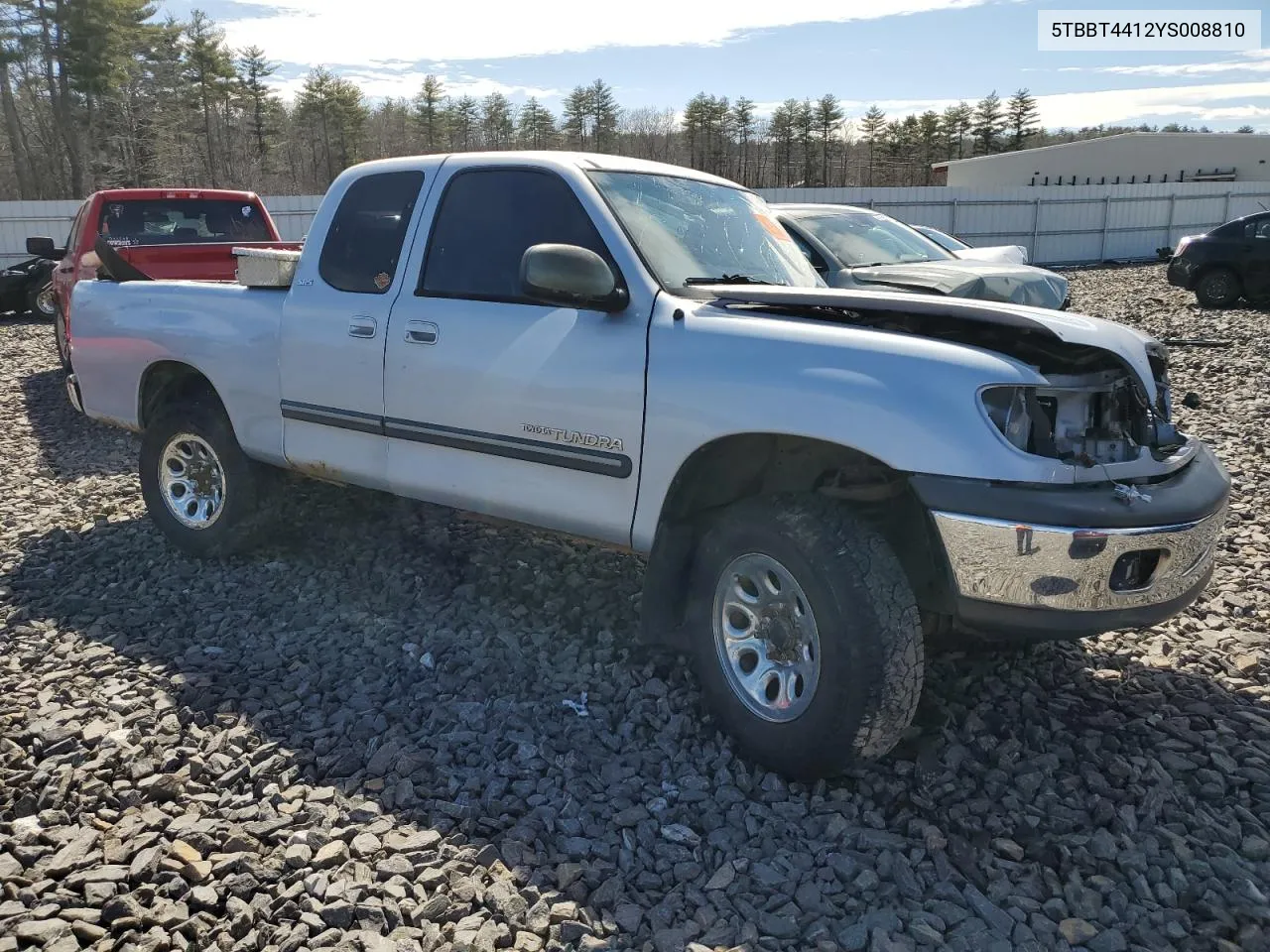 2000 Toyota Tundra Access Cab VIN: 5TBBT4412YS008810 Lot: 69468884