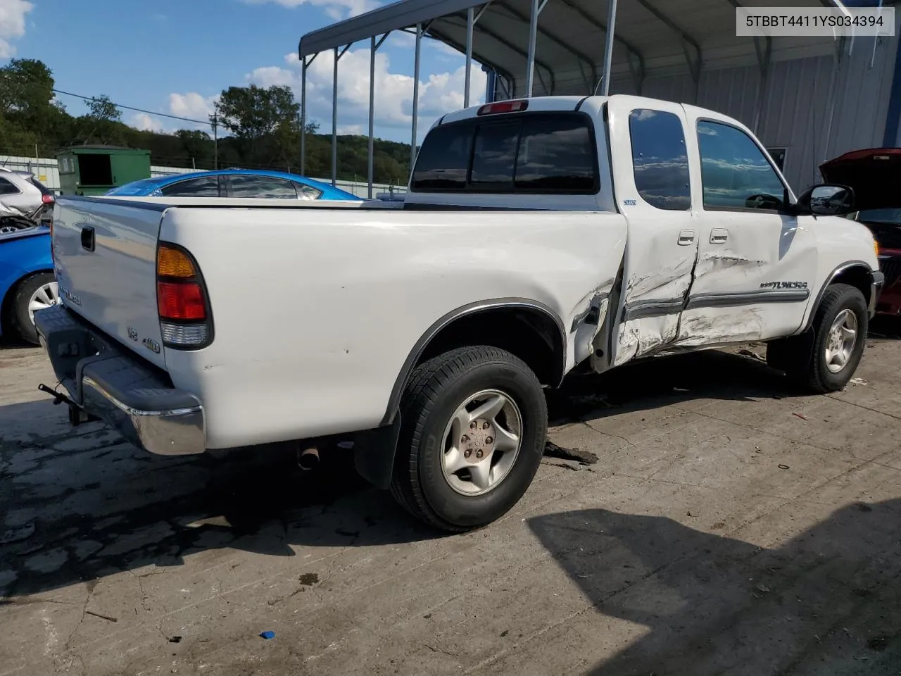 2000 Toyota Tundra Access Cab VIN: 5TBBT4411YS034394 Lot: 70028464