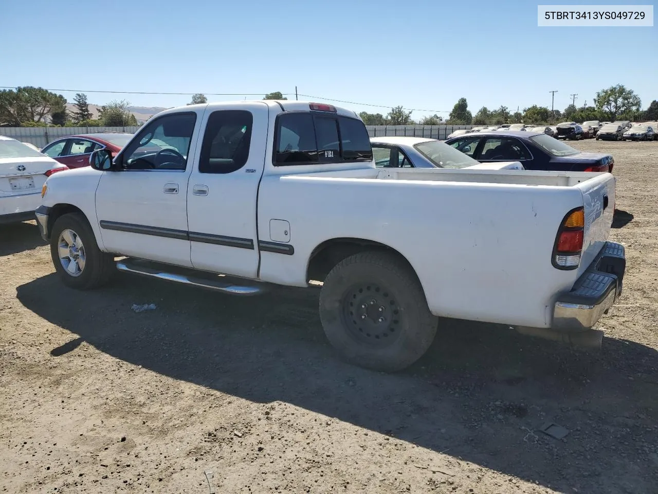 2000 Toyota Tundra Access Cab VIN: 5TBRT3413YS049729 Lot: 70715114