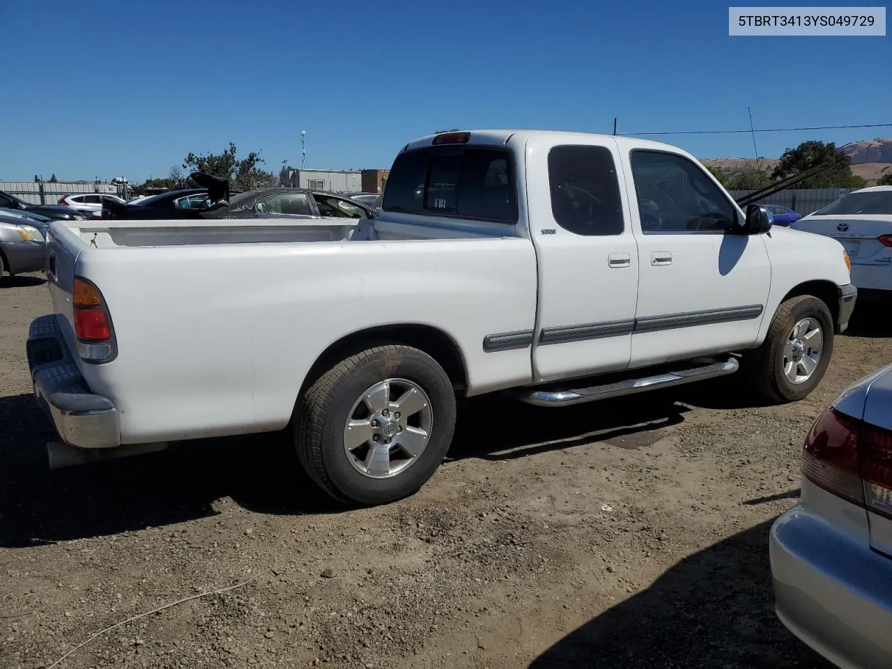 2000 Toyota Tundra Access Cab VIN: 5TBRT3413YS049729 Lot: 70715114