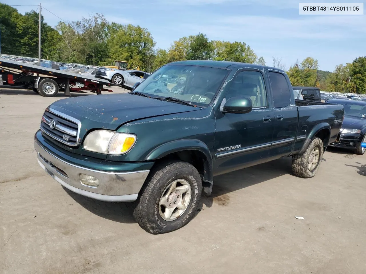 2000 Toyota Tundra Access Cab Limited VIN: 5TBBT4814YS011105 Lot: 72067314