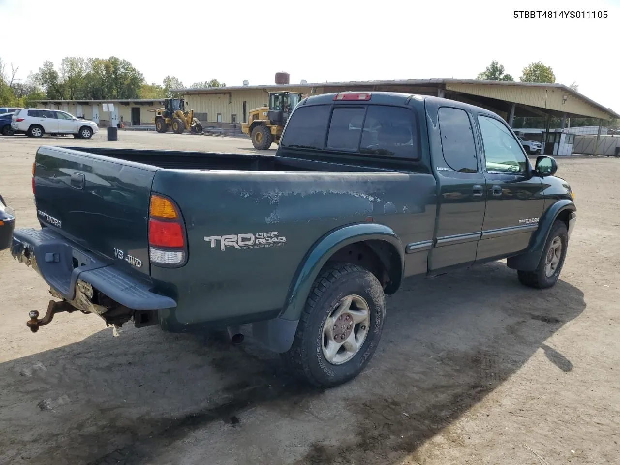 2000 Toyota Tundra Access Cab Limited VIN: 5TBBT4814YS011105 Lot: 72067314