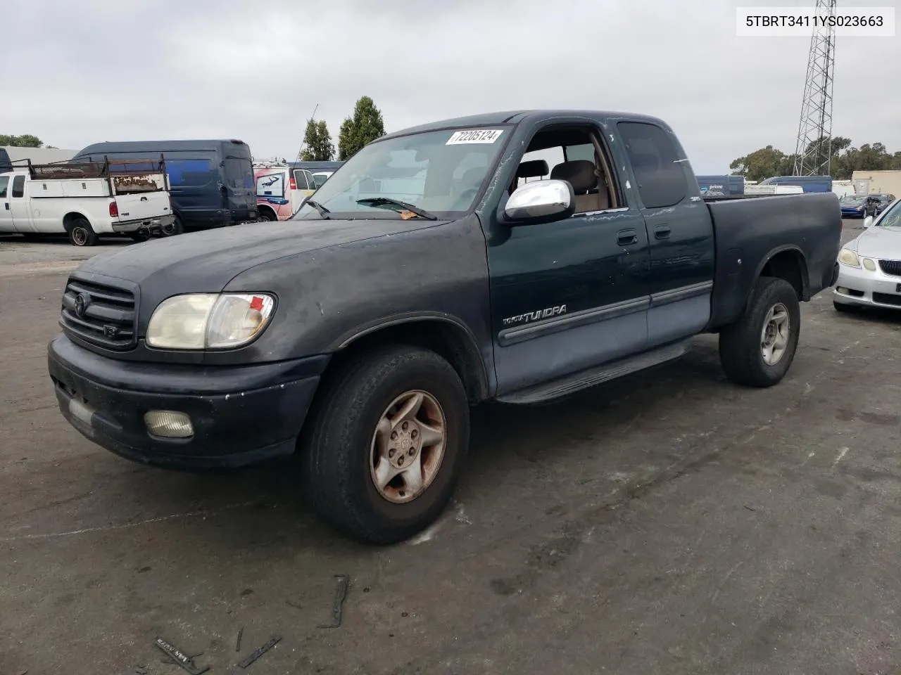 2000 Toyota Tundra Access Cab VIN: 5TBRT3411YS023663 Lot: 72205124