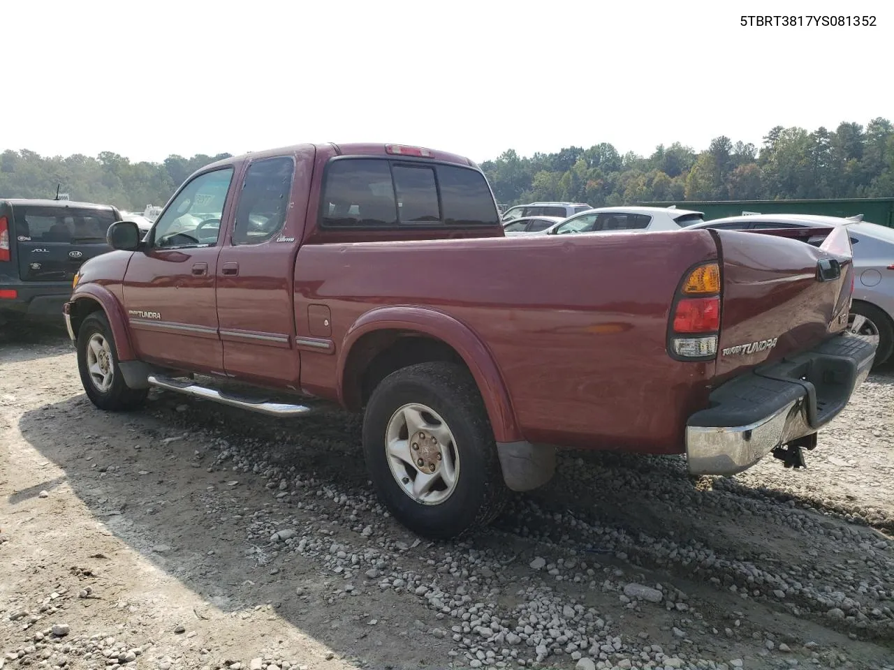 2000 Toyota Tundra Access Cab Limited VIN: 5TBRT3817YS081352 Lot: 72956064