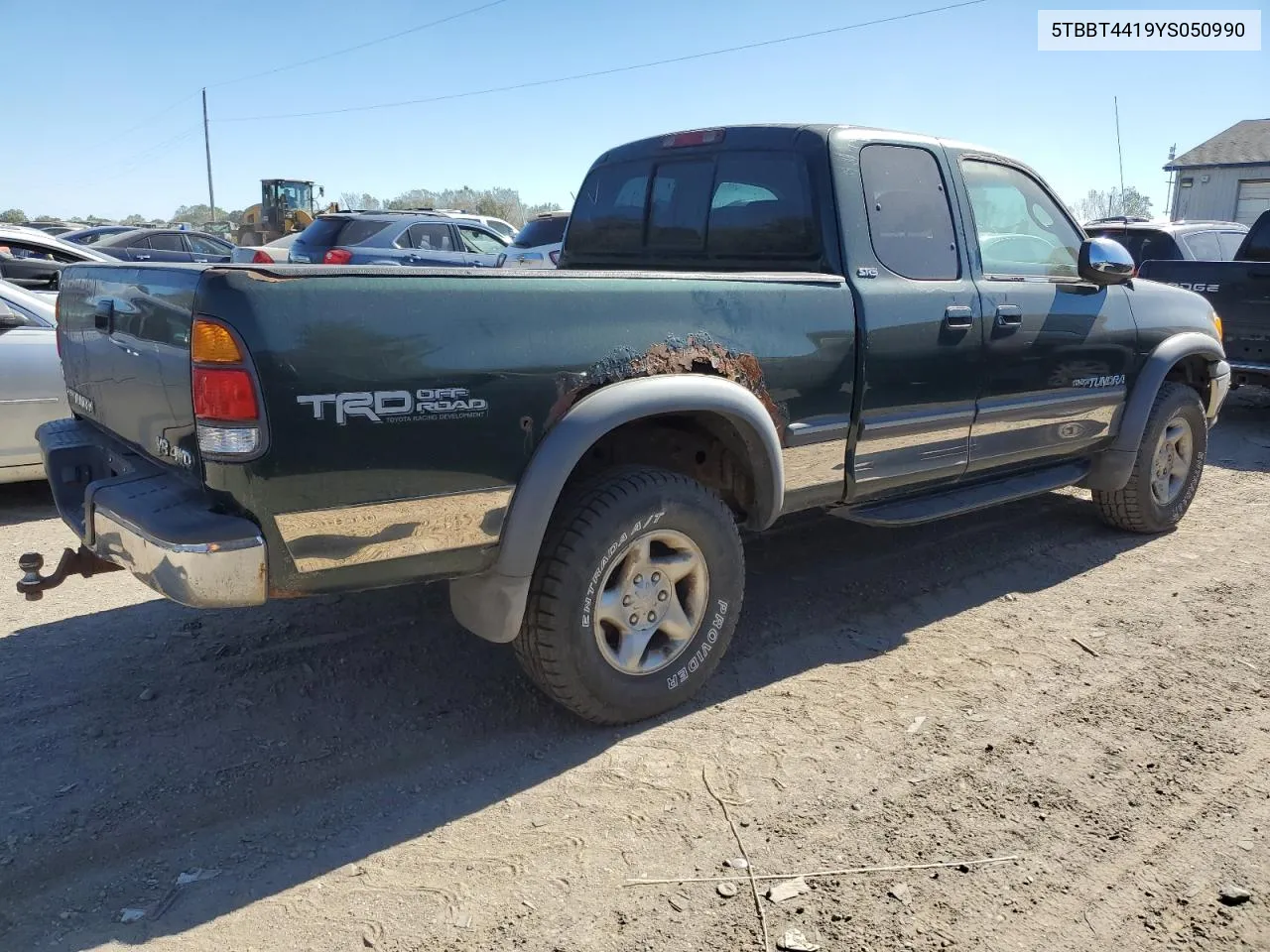 2000 Toyota Tundra Access Cab VIN: 5TBBT4419YS050990 Lot: 73011454