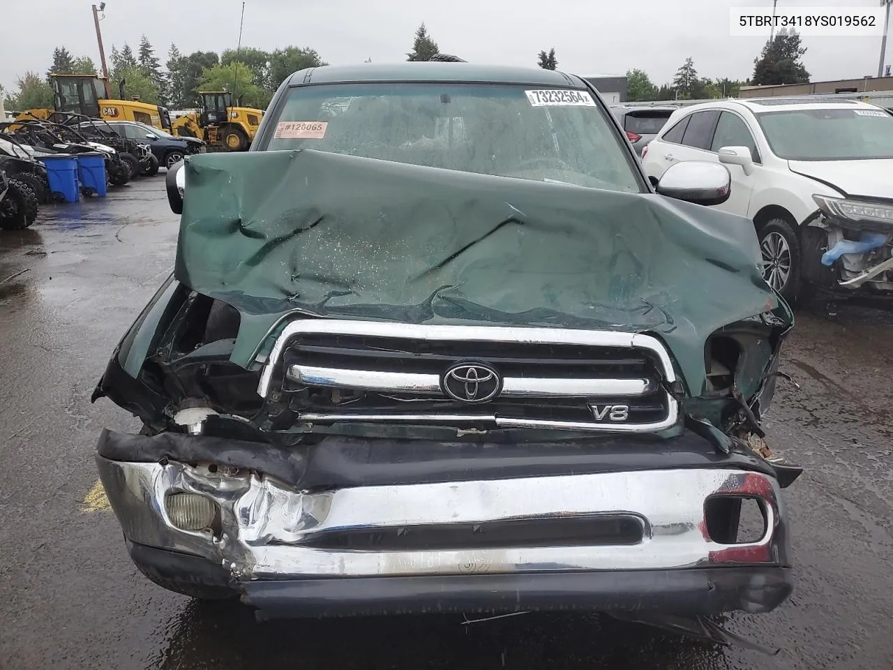 2000 Toyota Tundra Access Cab VIN: 5TBRT3418YS019562 Lot: 73232564