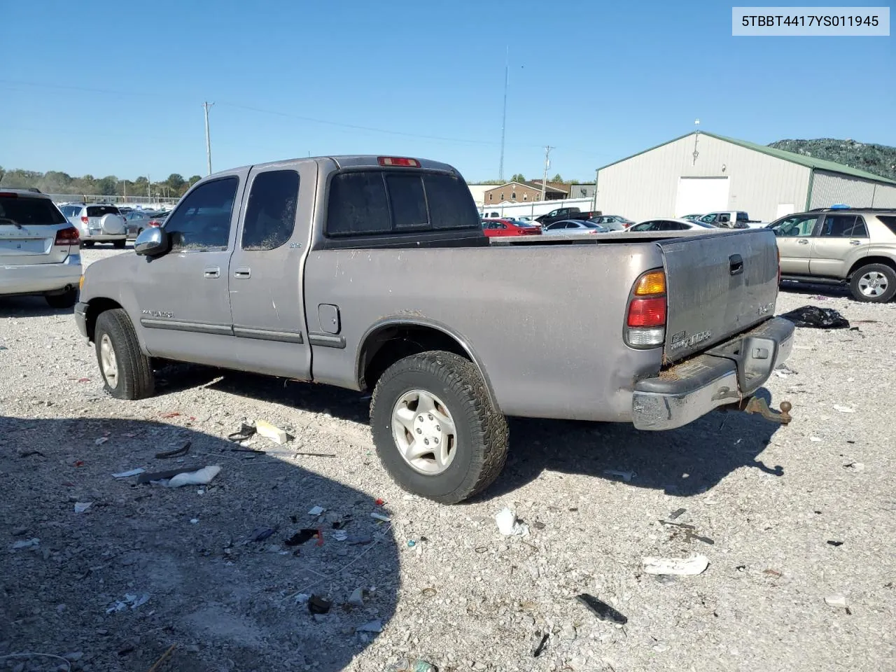 2000 Toyota Tundra Access Cab VIN: 5TBBT4417YS011945 Lot: 73528894