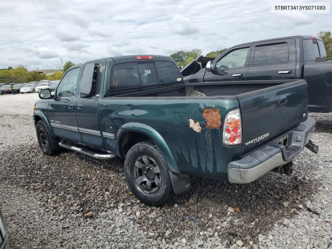 2000 Toyota Tundra Access Cab VIN: 5TBRT3413YS071083 Lot: 74051194