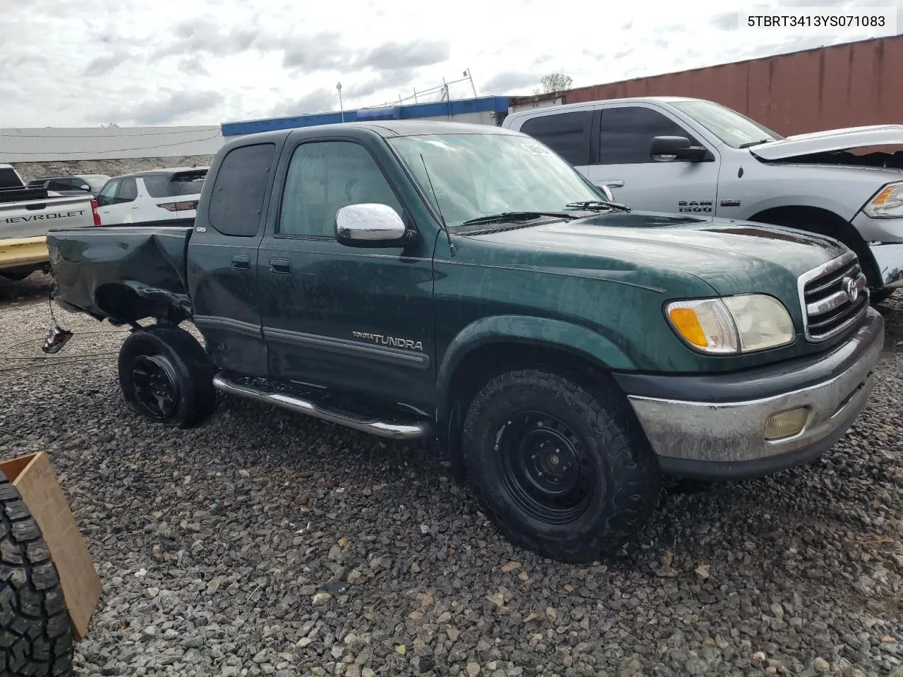 2000 Toyota Tundra Access Cab VIN: 5TBRT3413YS071083 Lot: 74051194