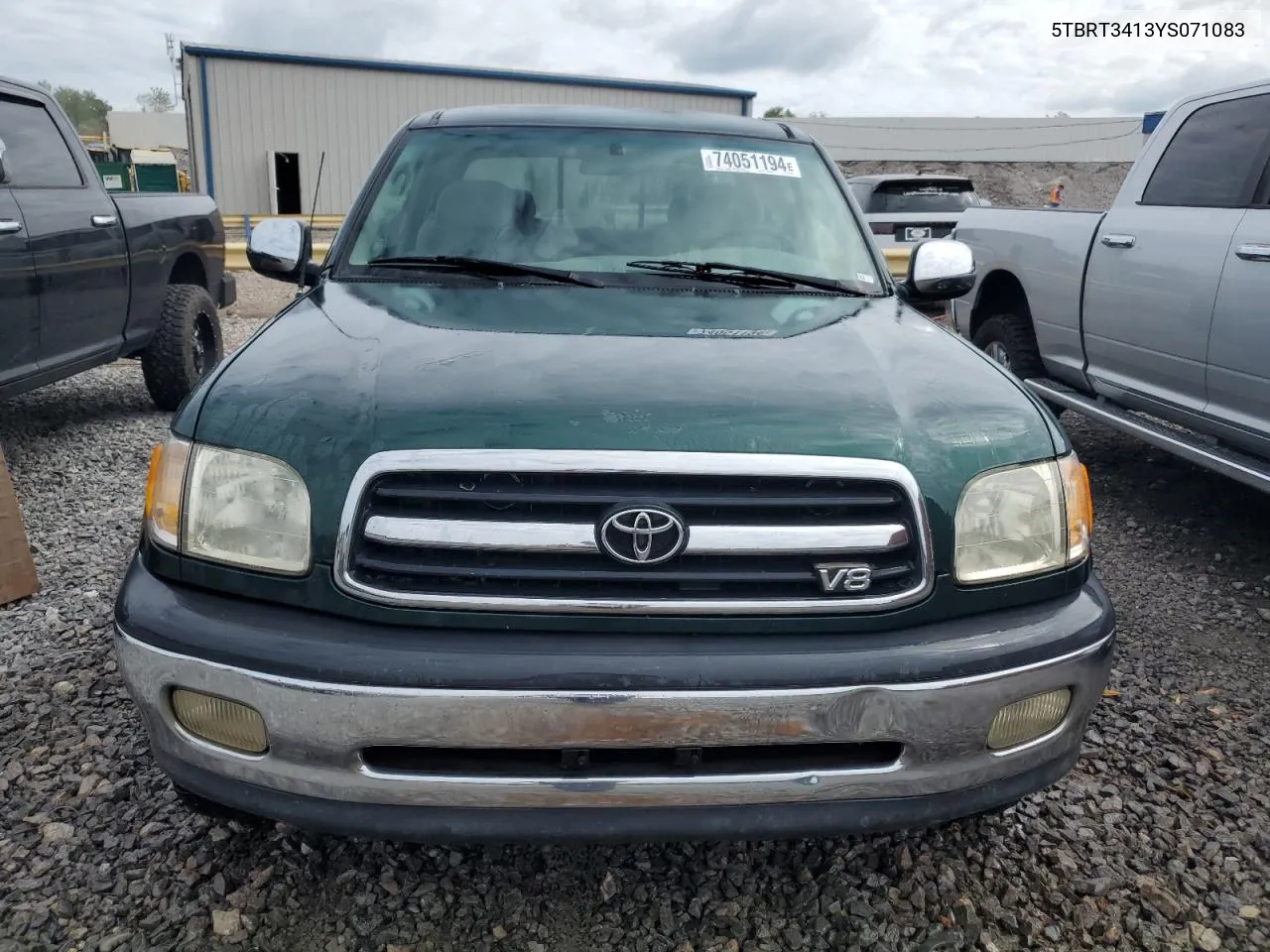 2000 Toyota Tundra Access Cab VIN: 5TBRT3413YS071083 Lot: 74051194