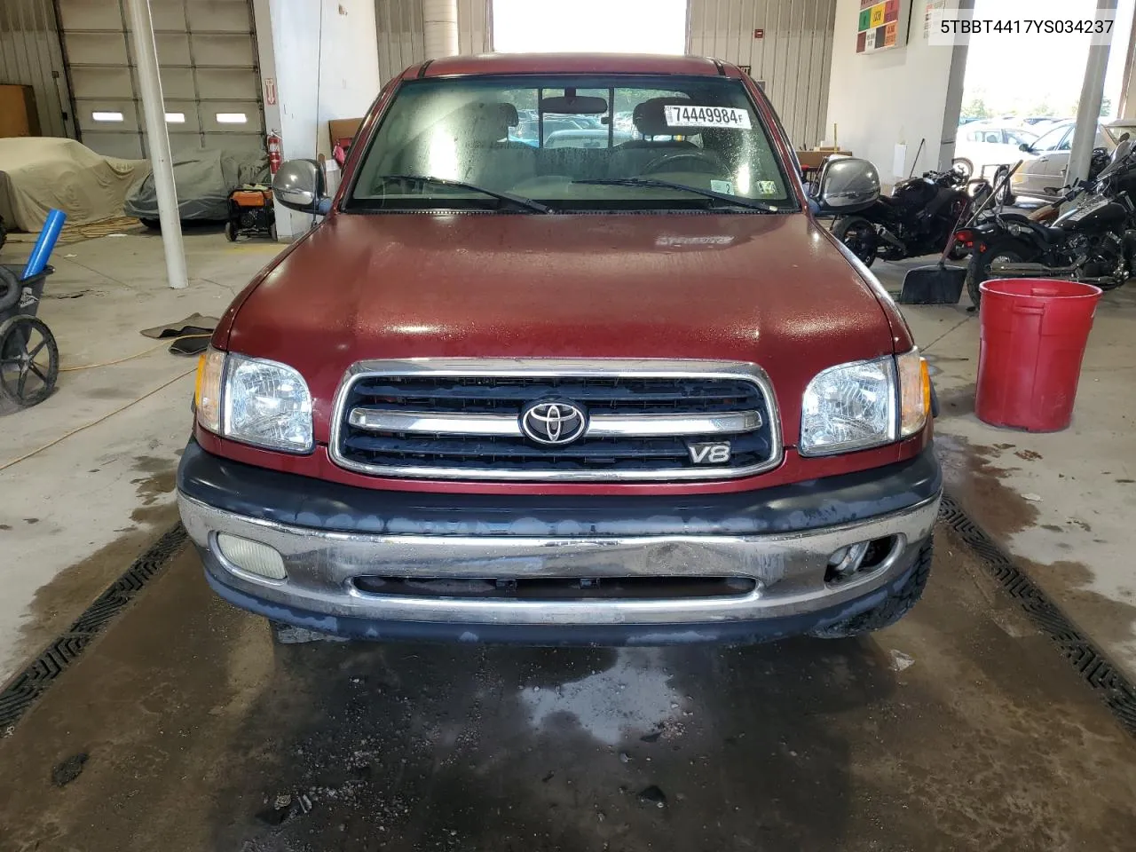 2000 Toyota Tundra Access Cab VIN: 5TBBT4417YS034237 Lot: 74449984