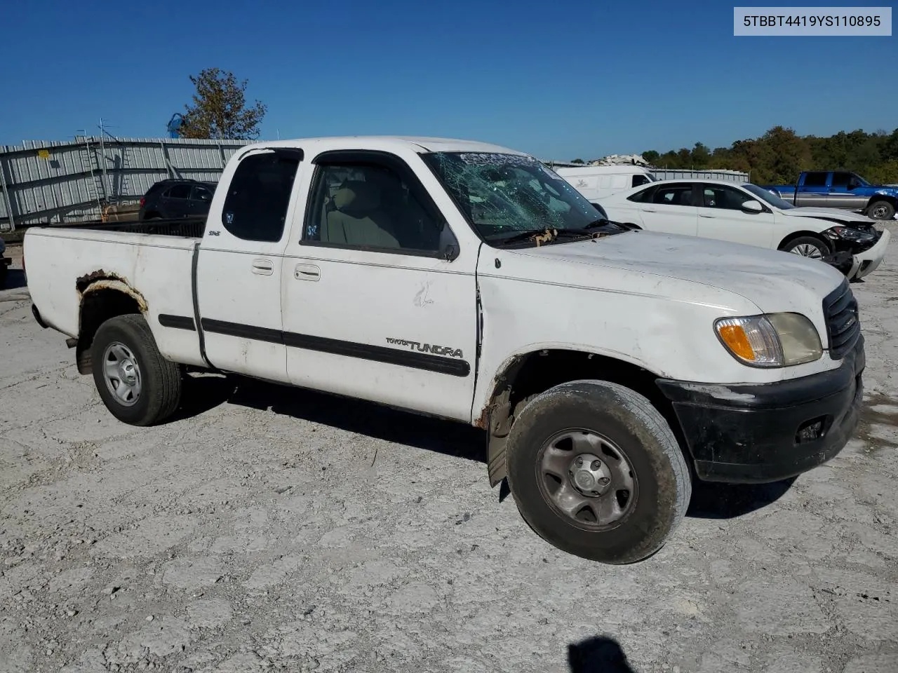 2000 Toyota Tundra Access Cab VIN: 5TBBT4419YS110895 Lot: 74693504