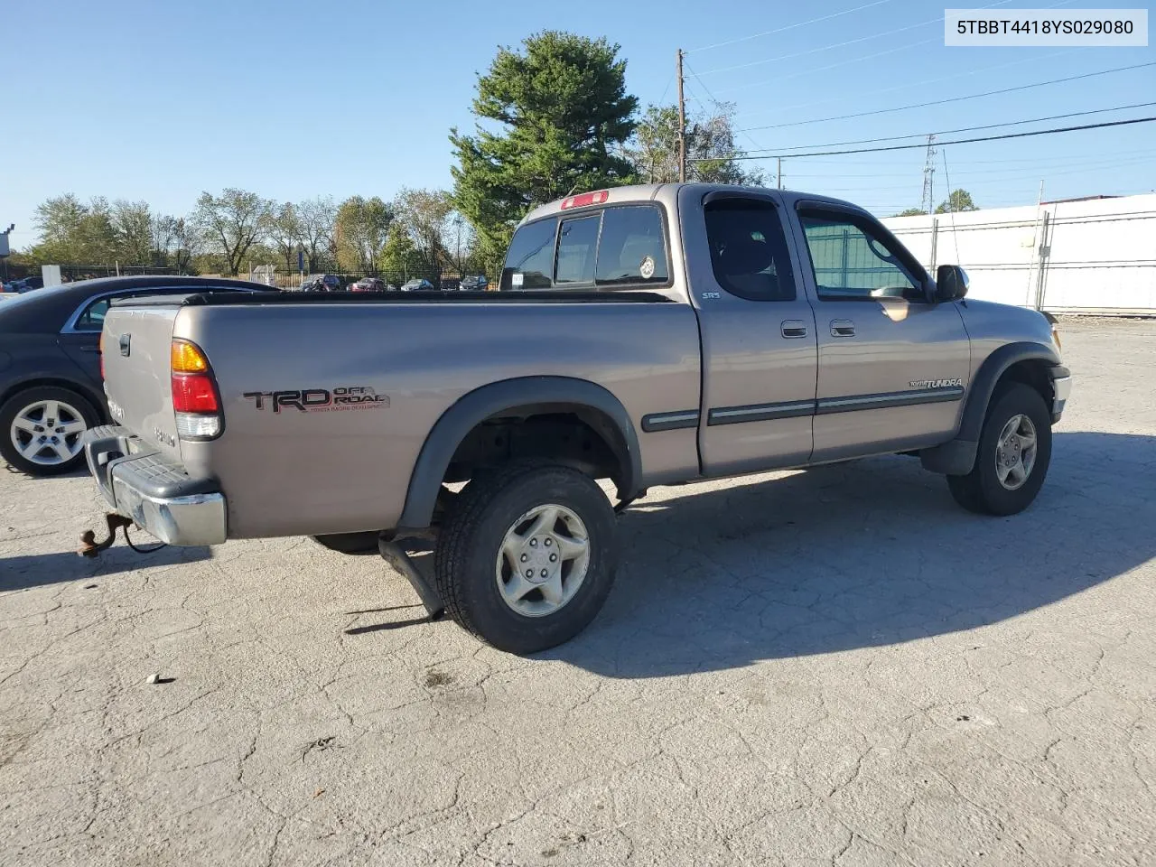 2000 Toyota Tundra Access Cab VIN: 5TBBT4418YS029080 Lot: 74794614