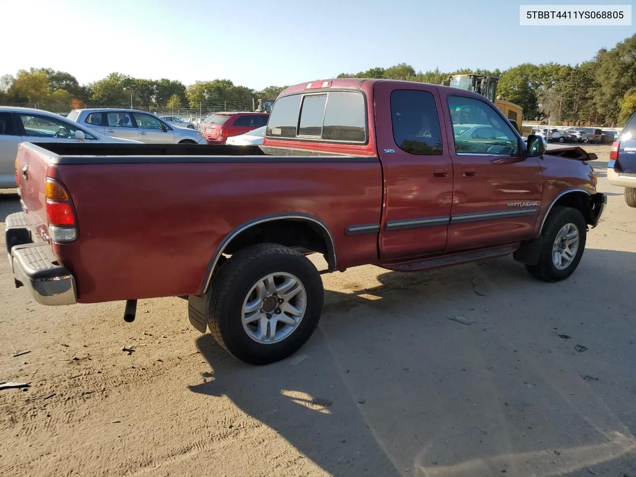 2000 Toyota Tundra Access Cab VIN: 5TBBT4411YS068805 Lot: 75443874