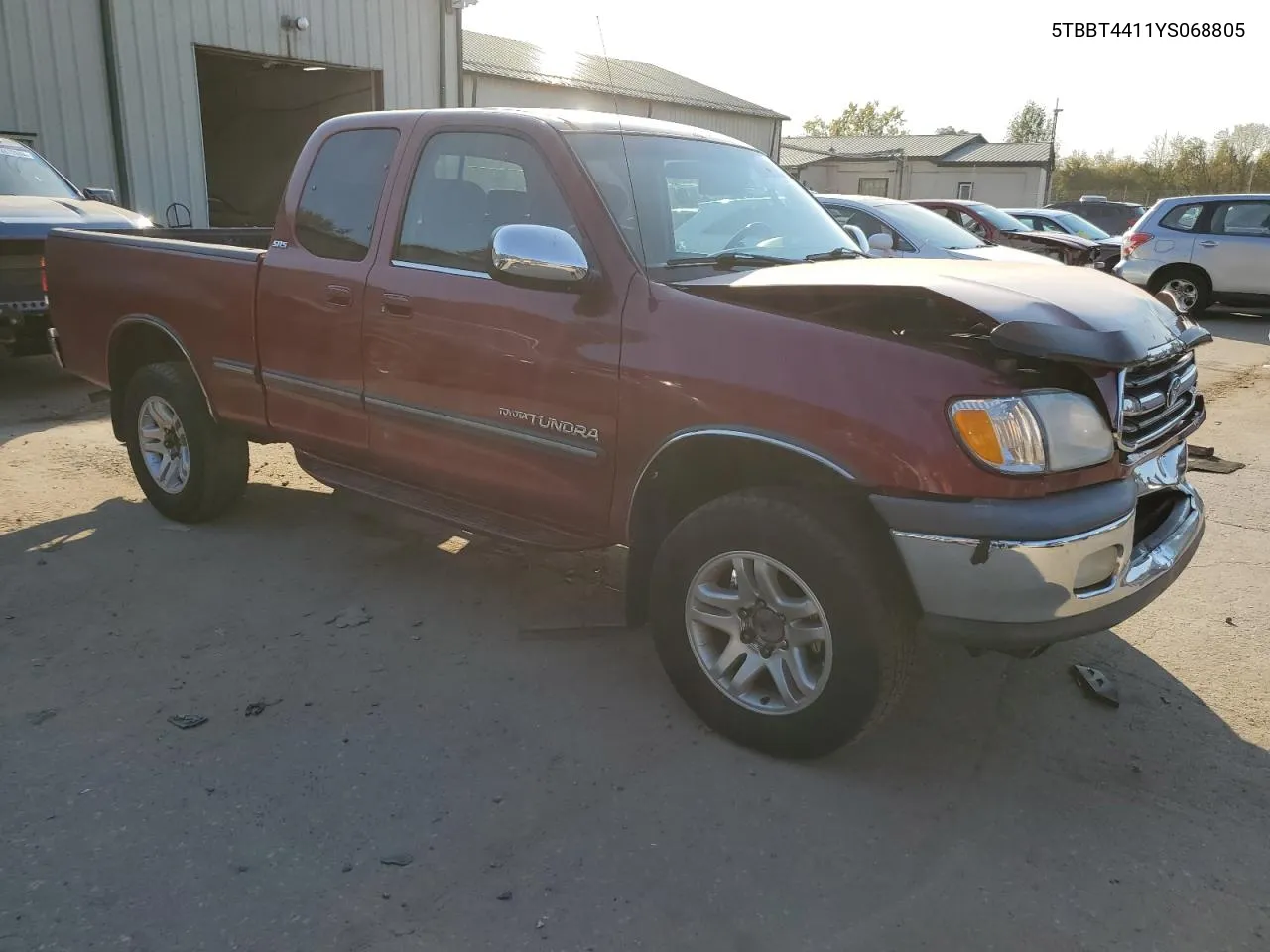 2000 Toyota Tundra Access Cab VIN: 5TBBT4411YS068805 Lot: 75443874