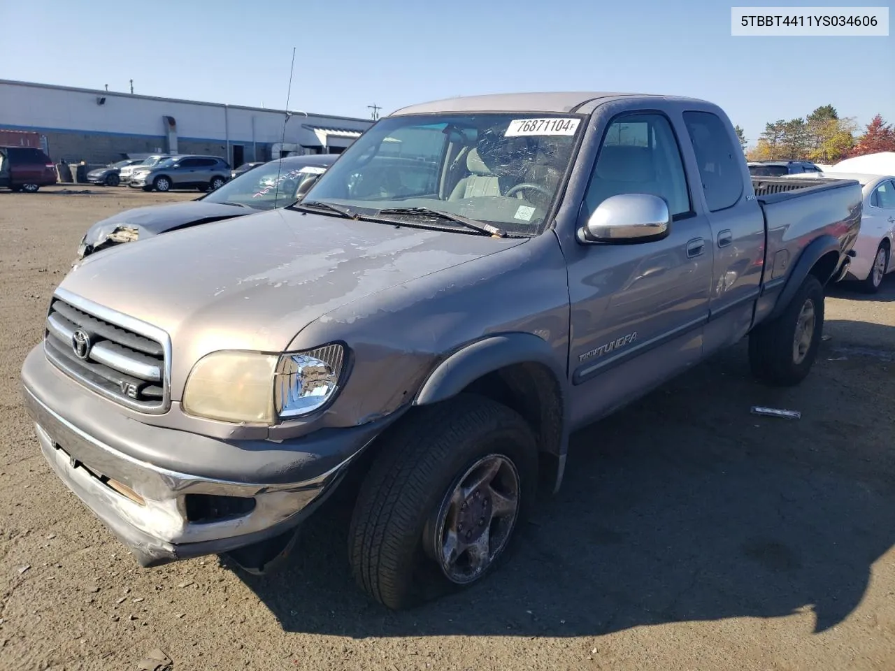 2000 Toyota Tundra Access Cab VIN: 5TBBT4411YS034606 Lot: 76871104