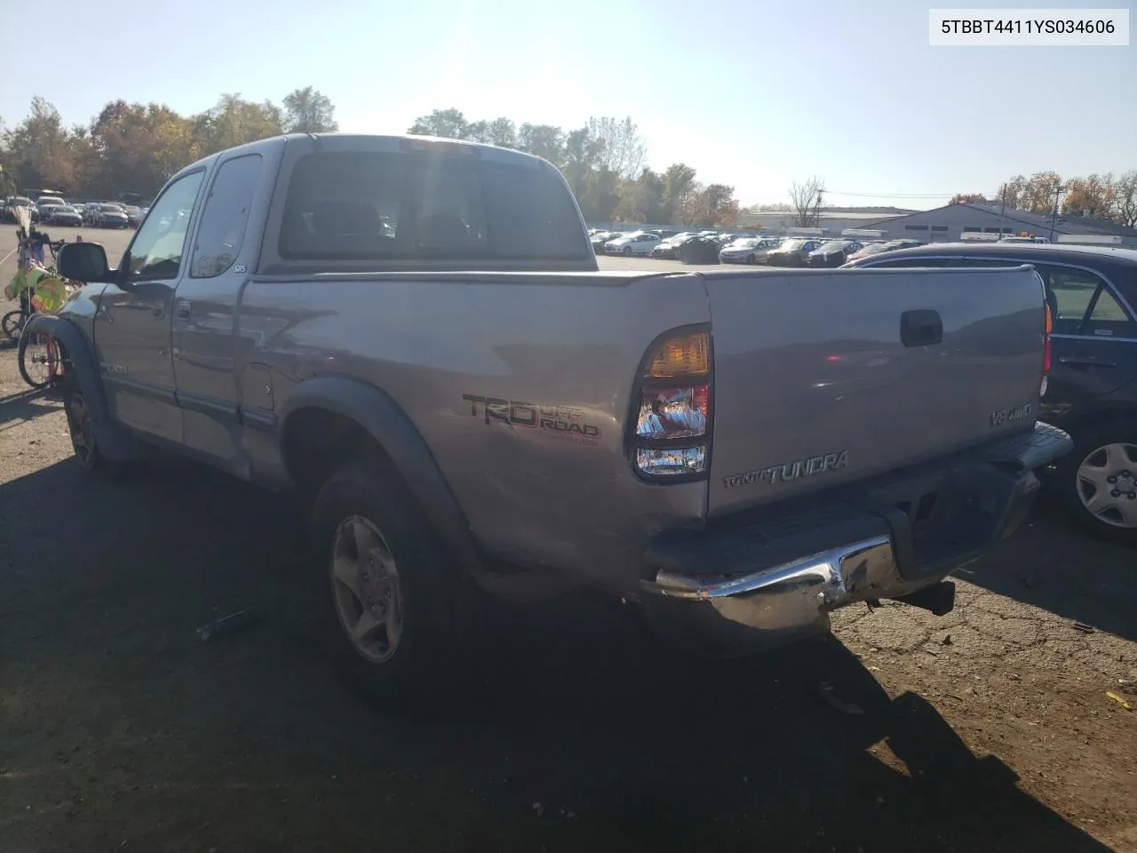 2000 Toyota Tundra Access Cab VIN: 5TBBT4411YS034606 Lot: 76871104