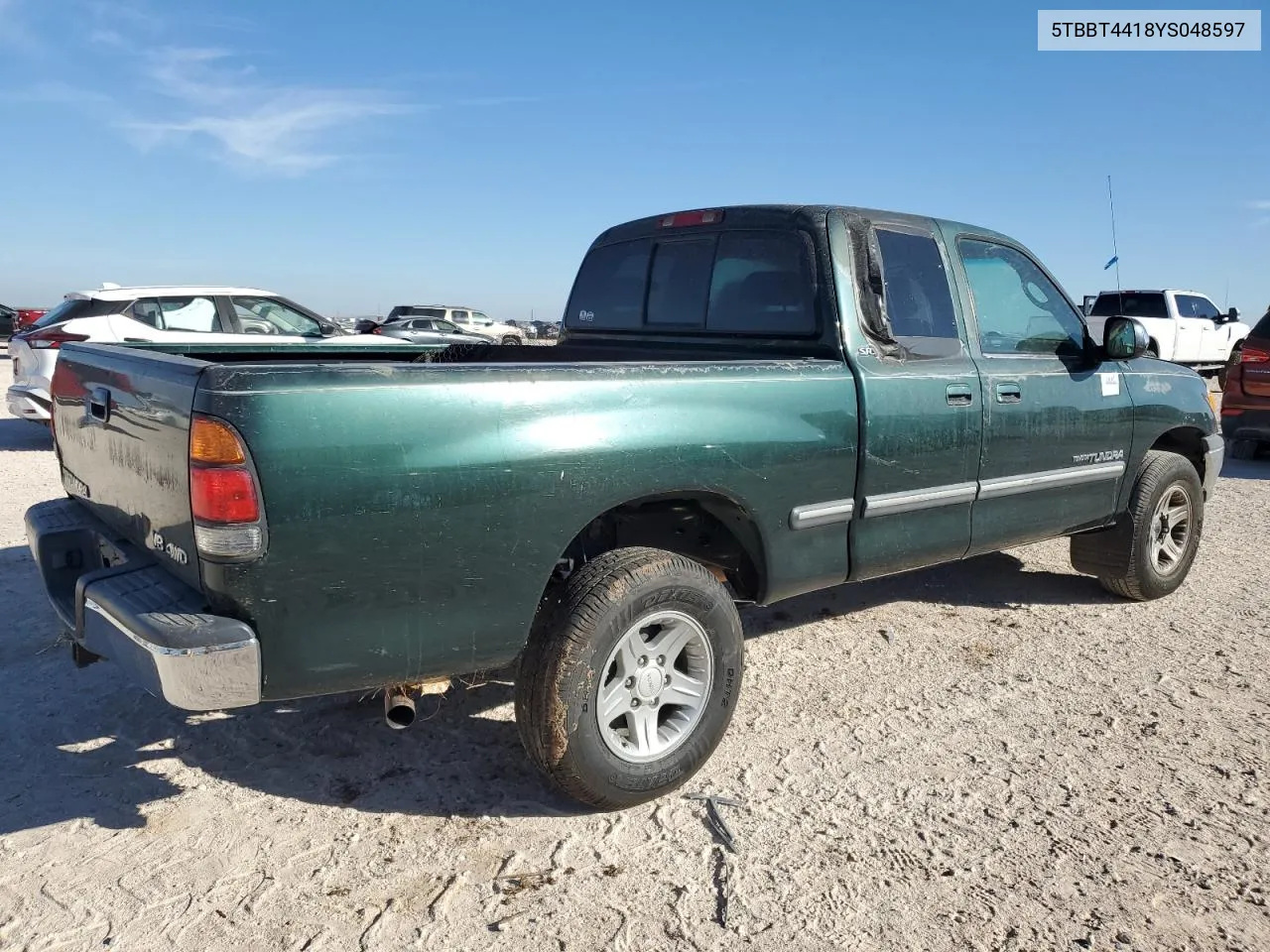 2000 Toyota Tundra Access Cab VIN: 5TBBT4418YS048597 Lot: 77280114