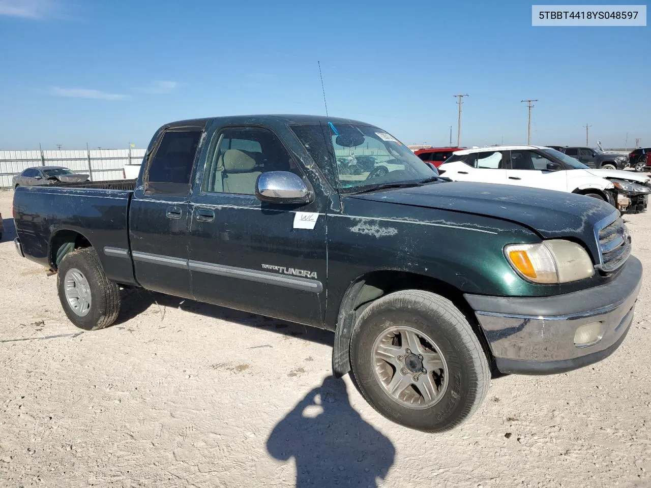 2000 Toyota Tundra Access Cab VIN: 5TBBT4418YS048597 Lot: 77280114