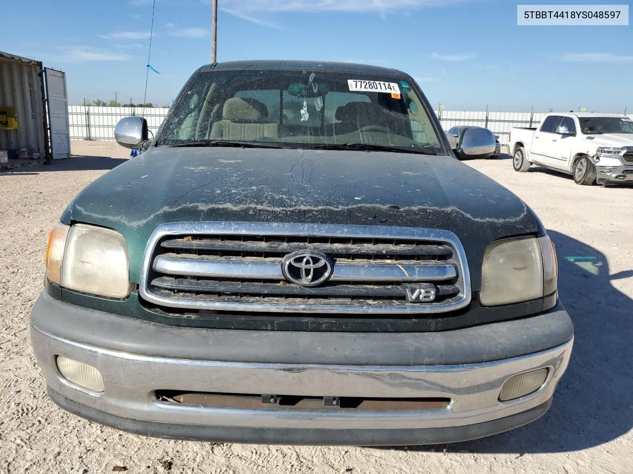 2000 Toyota Tundra Access Cab VIN: 5TBBT4418YS048597 Lot: 77280114