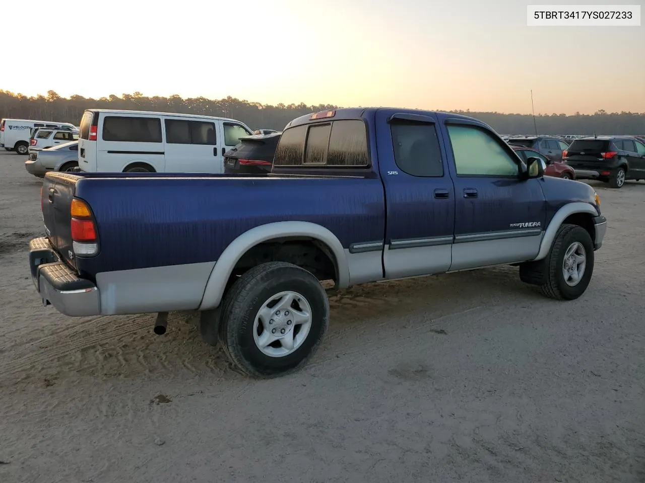 2000 Toyota Tundra Access Cab VIN: 5TBRT3417YS027233 Lot: 77599914