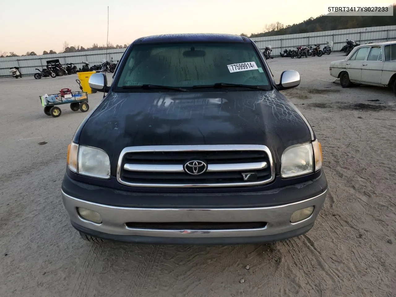 2000 Toyota Tundra Access Cab VIN: 5TBRT3417YS027233 Lot: 77599914