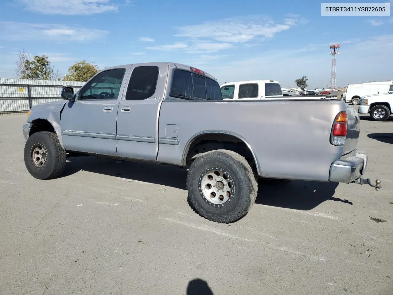 2000 Toyota Tundra Access Cab VIN: 5TBRT3411YS072605 Lot: 77842804