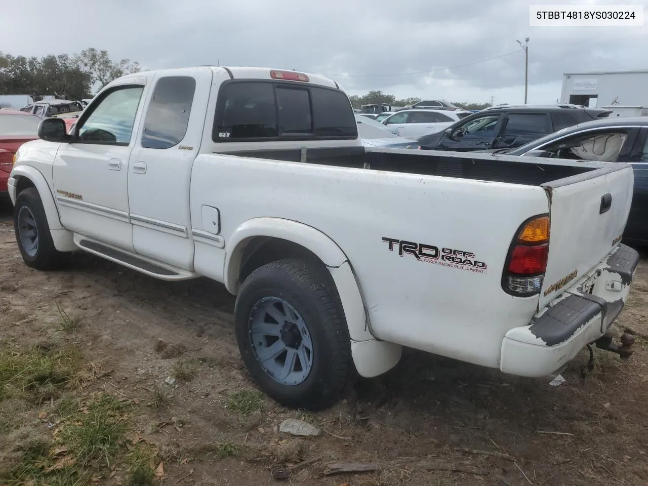 2000 Toyota Tundra Access Cab Limited VIN: 5TBBT4818YS030224 Lot: 78678024