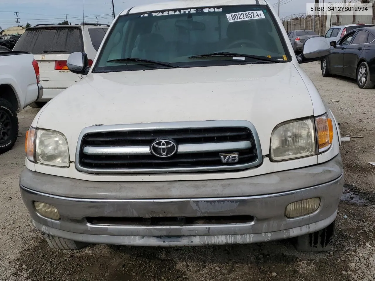 2000 Toyota Tundra Access Cab VIN: 5TBRT3412YS012994 Lot: 80228524