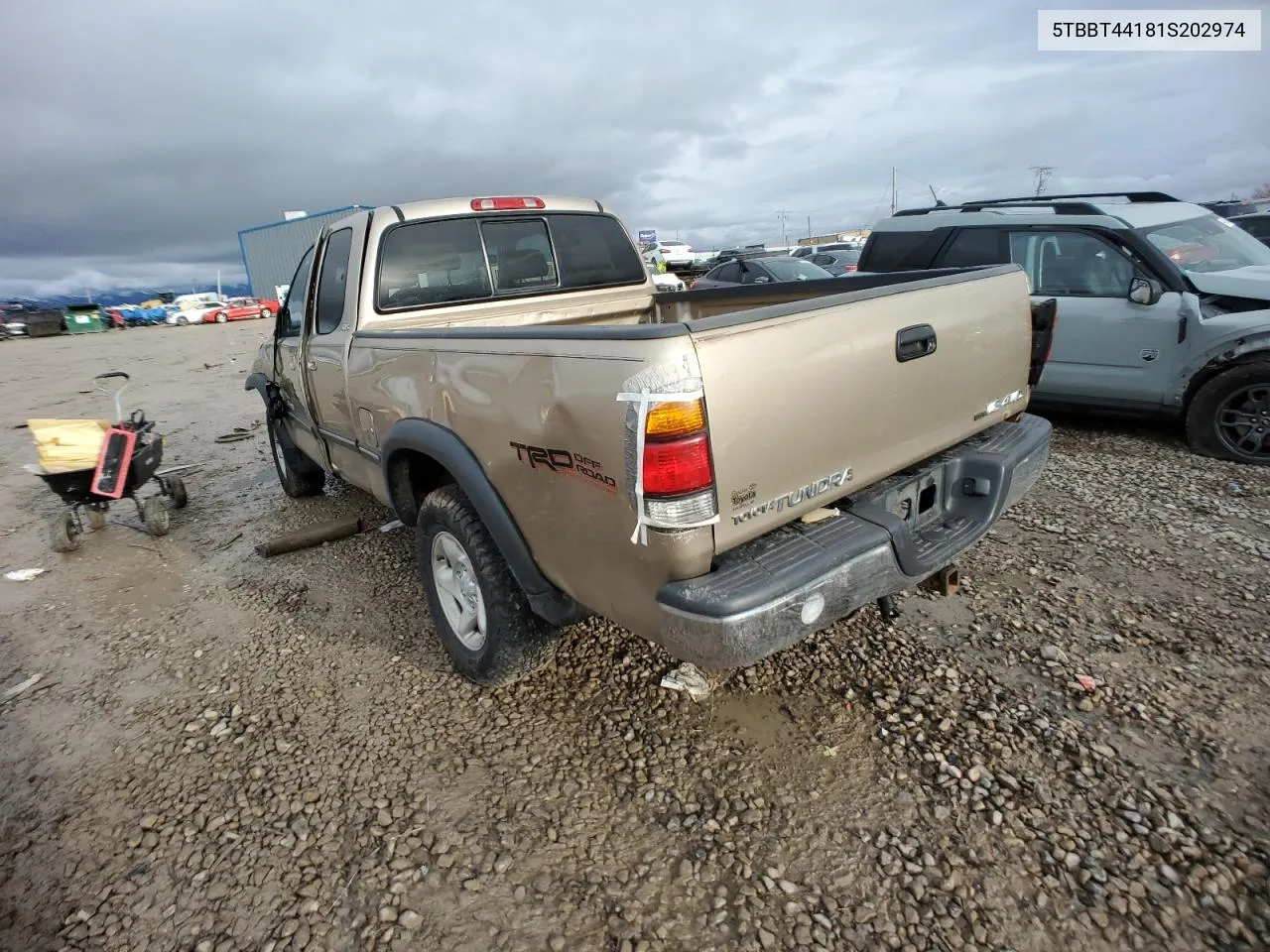 2001 Toyota Tundra Access Cab VIN: 5TBBT44181S202974 Lot: 43687724