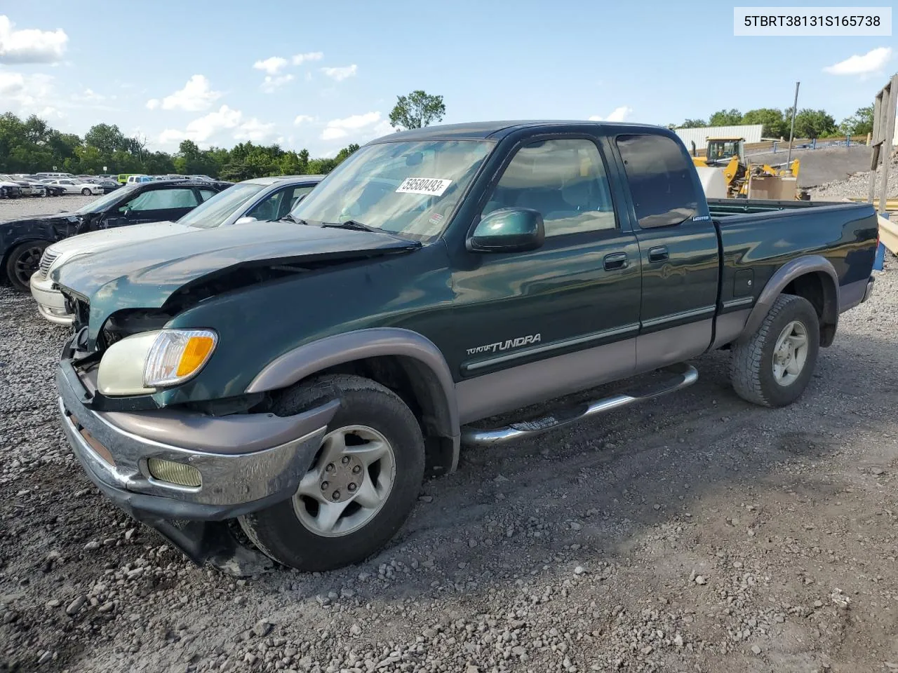 2001 Toyota Tundra Access Cab Limited VIN: 5TBRT38131S165738 Lot: 59580493