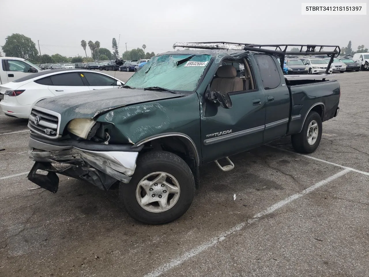 2001 Toyota Tundra Access Cab VIN: 5TBRT34121S151397 Lot: 69532684