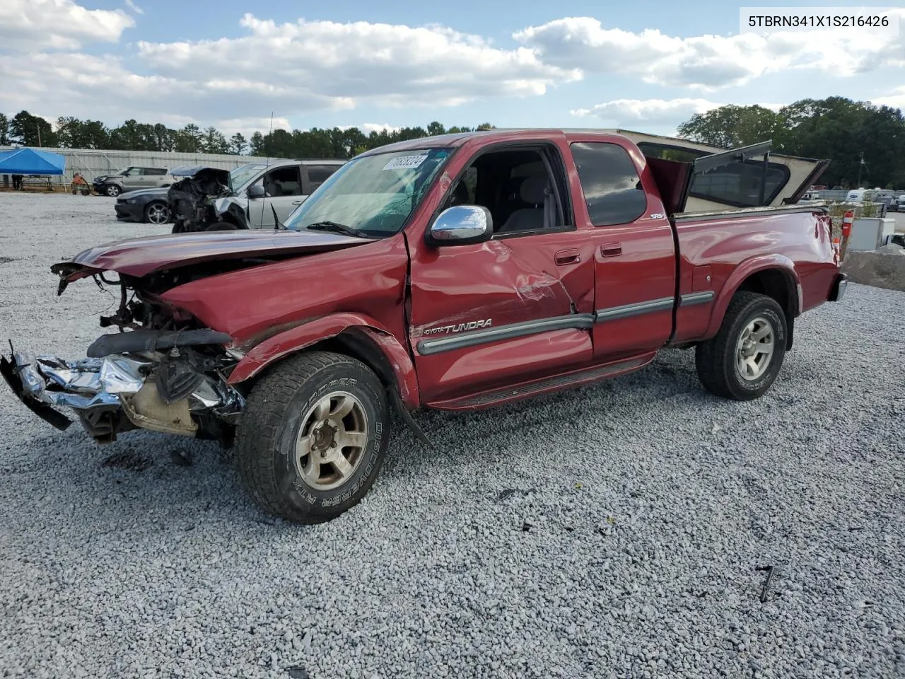 2001 Toyota Tundra Access Cab Sr5 VIN: 5TBRN341X1S216426 Lot: 70828224