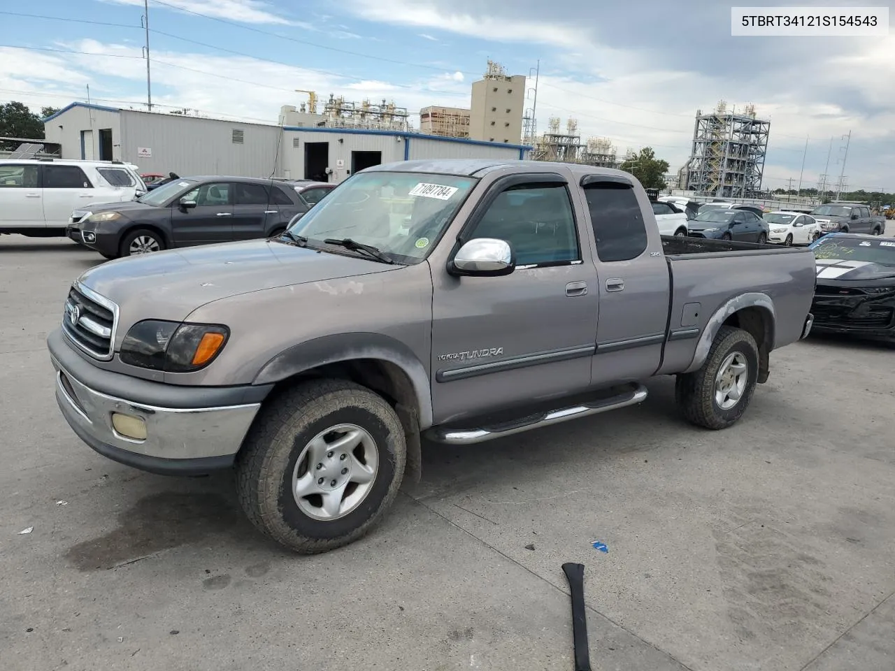 2001 Toyota Tundra Access Cab VIN: 5TBRT34121S154543 Lot: 71097784