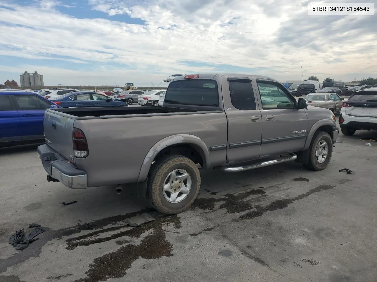 2001 Toyota Tundra Access Cab VIN: 5TBRT34121S154543 Lot: 71097784