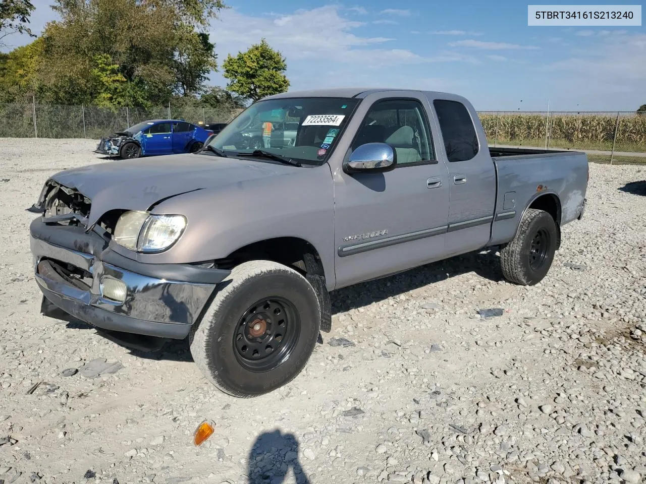 2001 Toyota Tundra Access Cab VIN: 5TBRT34161S213240 Lot: 72233564