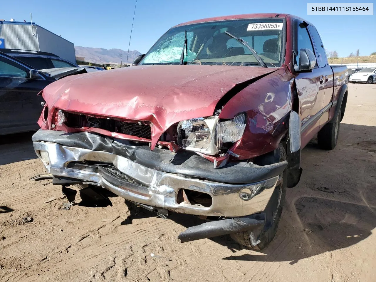 2001 Toyota Tundra Access Cab VIN: 5TBBT44111S155464 Lot: 73356953