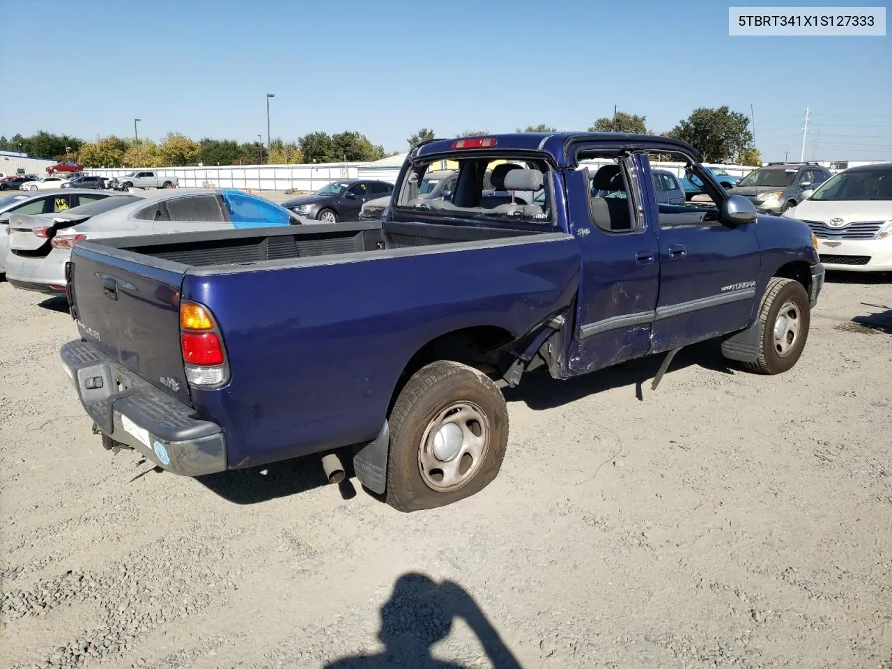 2001 Toyota Tundra Access Cab VIN: 5TBRT341X1S127333 Lot: 74139694