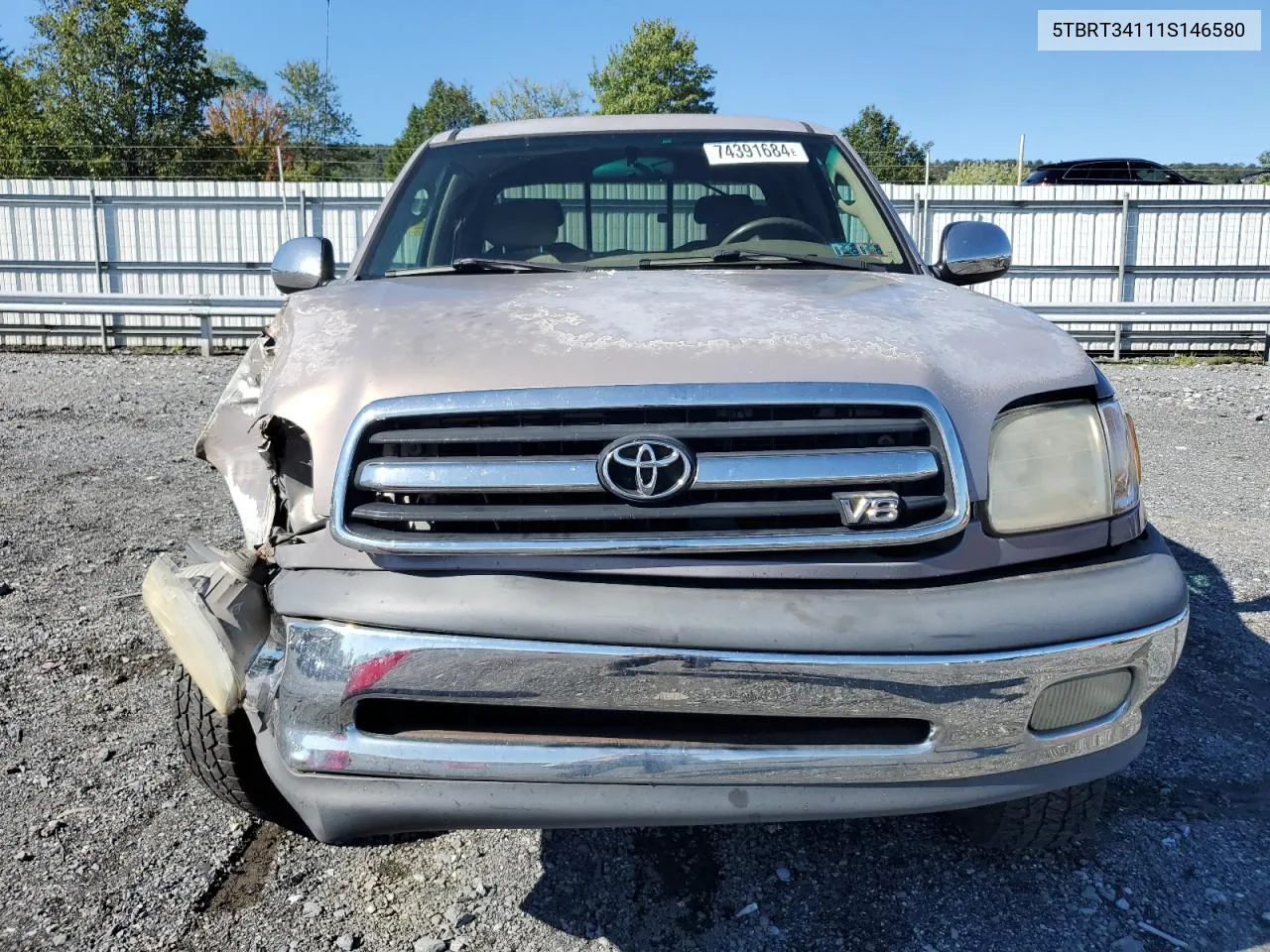 2001 Toyota Tundra Access Cab VIN: 5TBRT34111S146580 Lot: 74391684