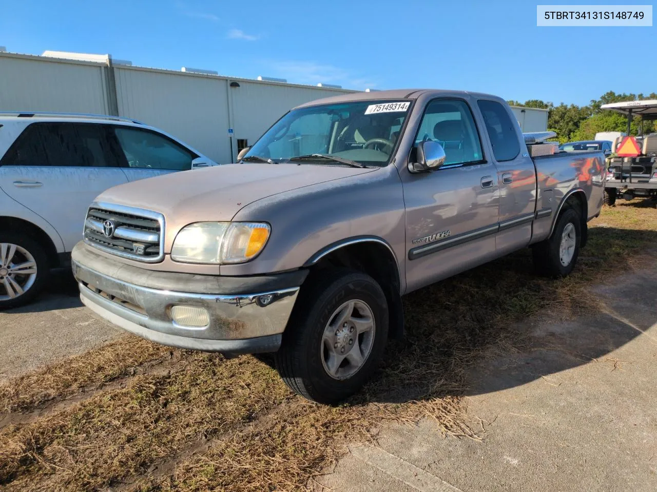 2001 Toyota Tundra Access Cab VIN: 5TBRT34131S148749 Lot: 75149314