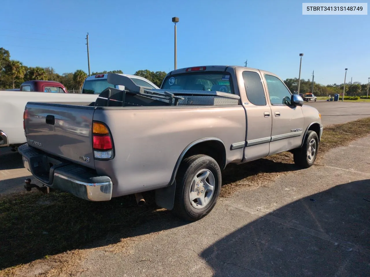 2001 Toyota Tundra Access Cab VIN: 5TBRT34131S148749 Lot: 75149314