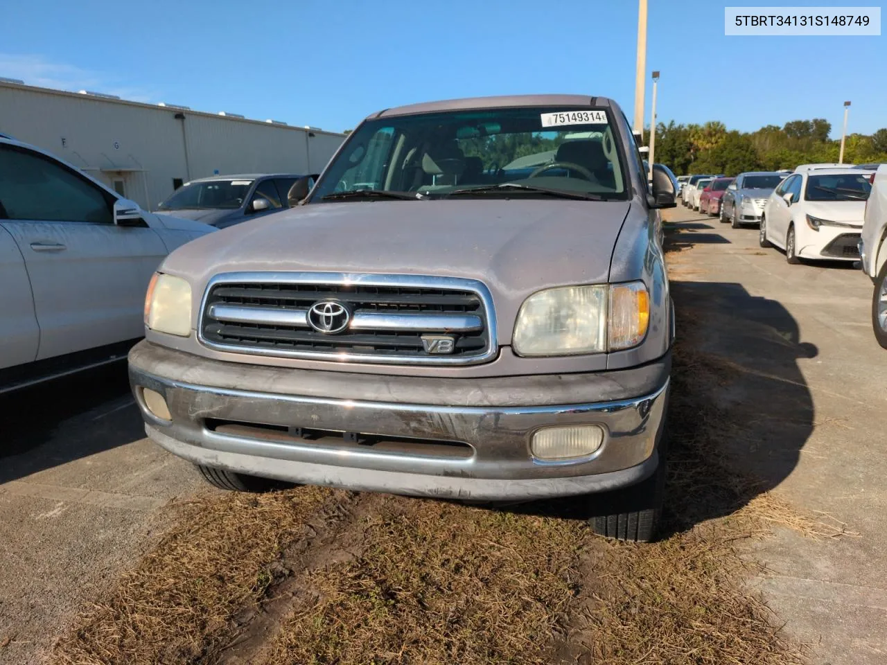 2001 Toyota Tundra Access Cab VIN: 5TBRT34131S148749 Lot: 75149314