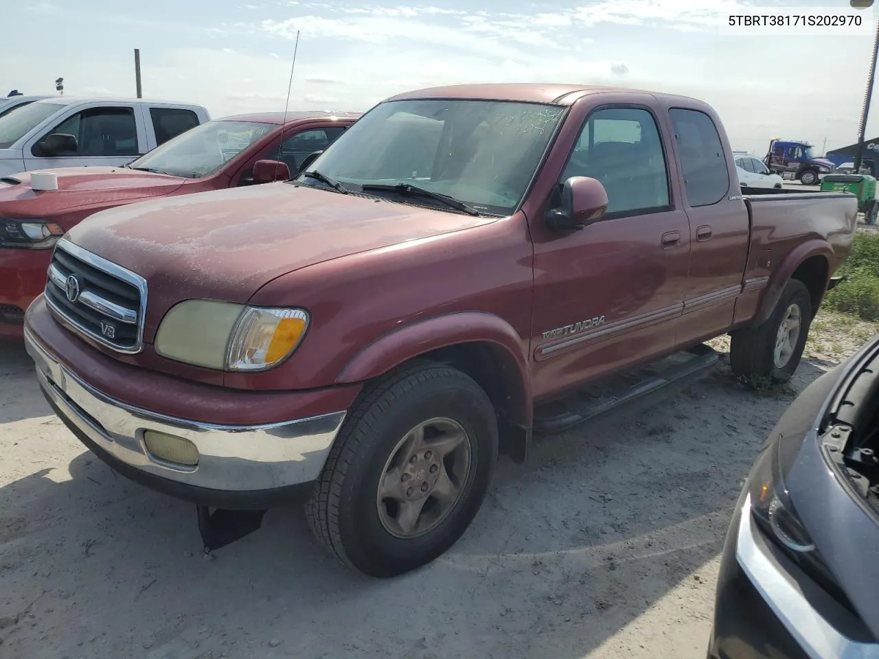 2001 Toyota Tundra Access Cab Limited VIN: 5TBRT38171S202970 Lot: 75335854