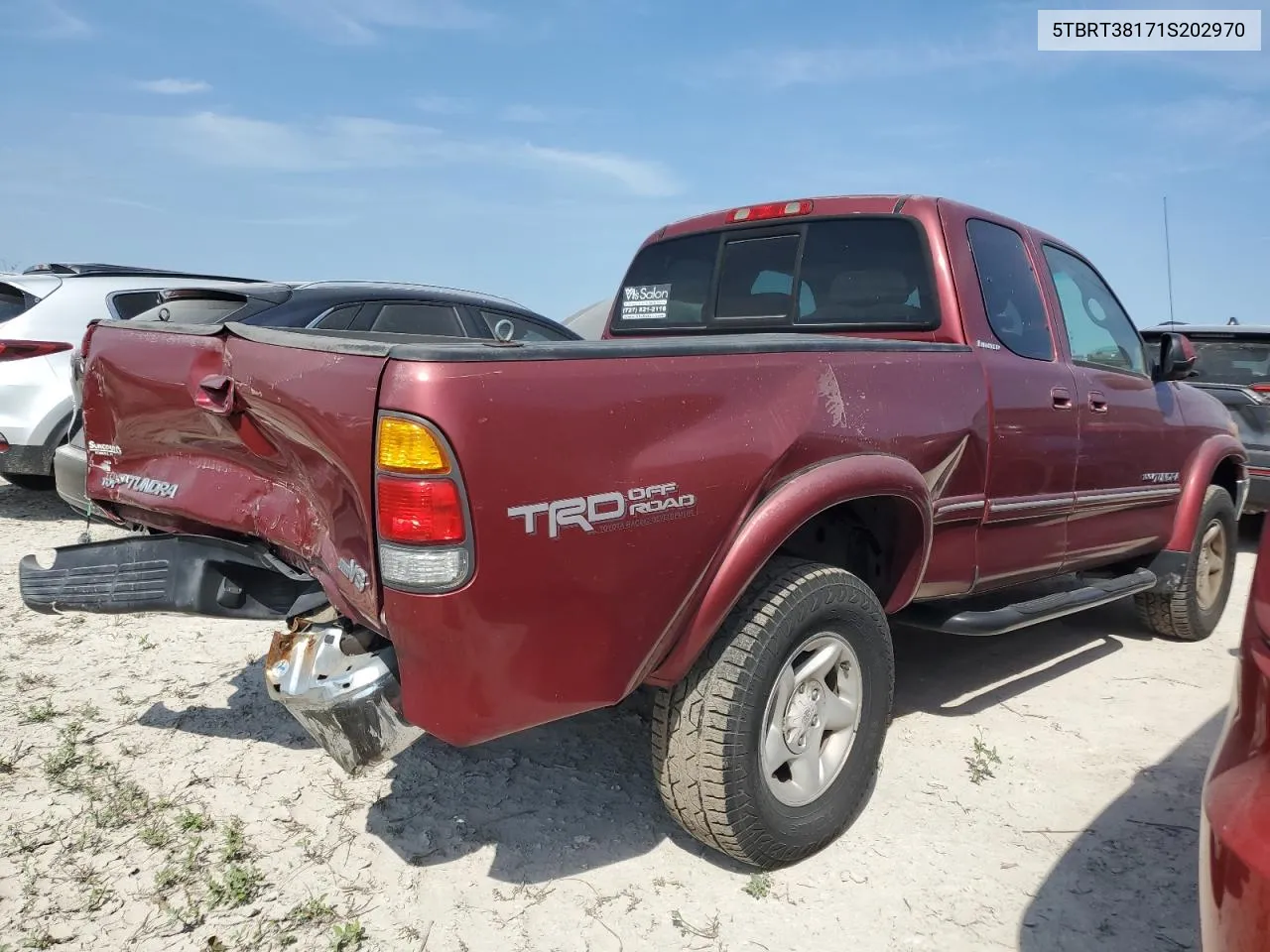 2001 Toyota Tundra Access Cab Limited VIN: 5TBRT38171S202970 Lot: 75335854